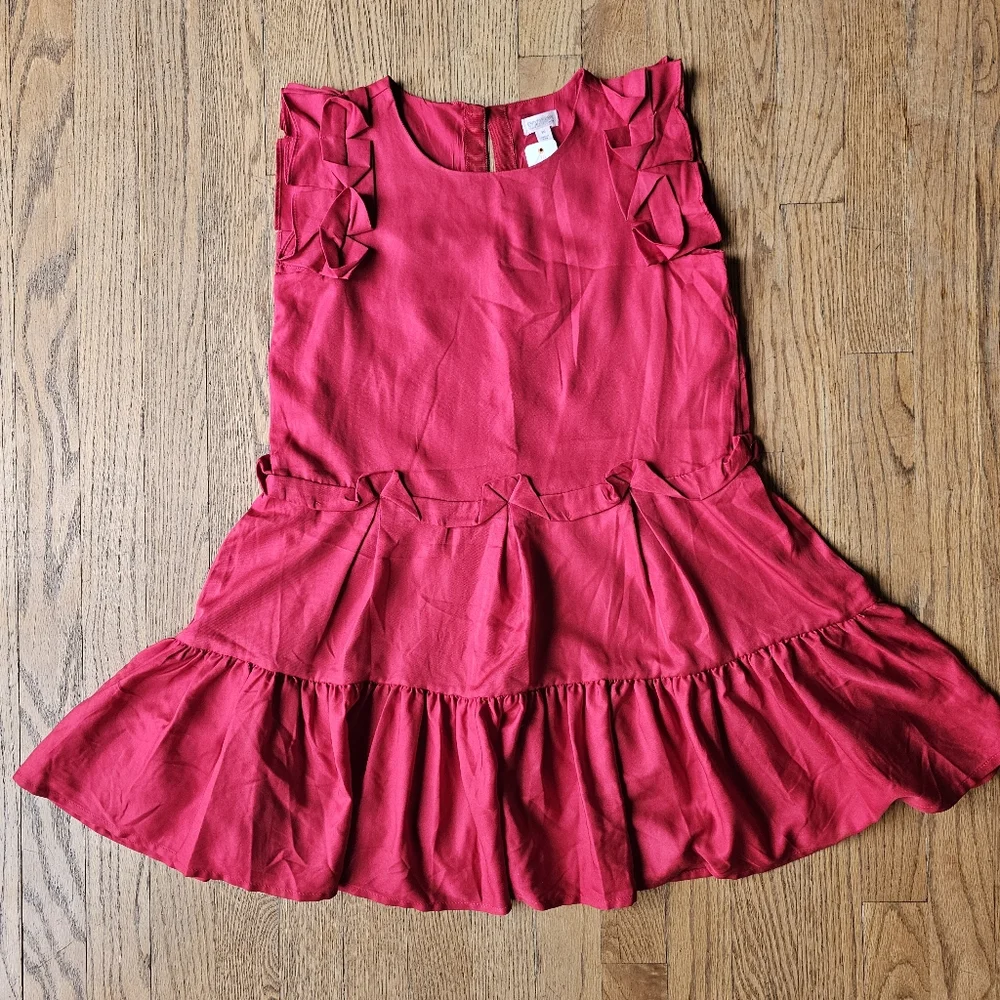 NWT! Gymboree Red ruffle shoulder dress girls size 10